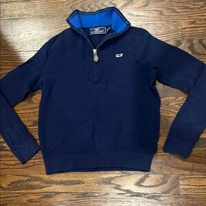 Boys Vineyard Vines Navy Blue Half-Zip Sweater